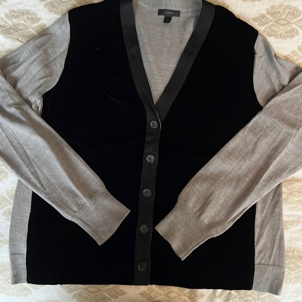 JCrew chic two tone cardigan